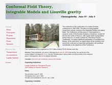 Tablet Screenshot of cftconf2009.itp.ac.ru