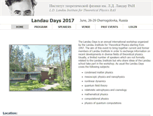 Tablet Screenshot of landaudays.itp.ac.ru